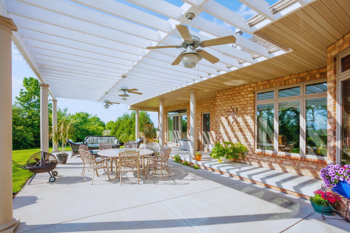 Concrete patio slab at an Ashwood home