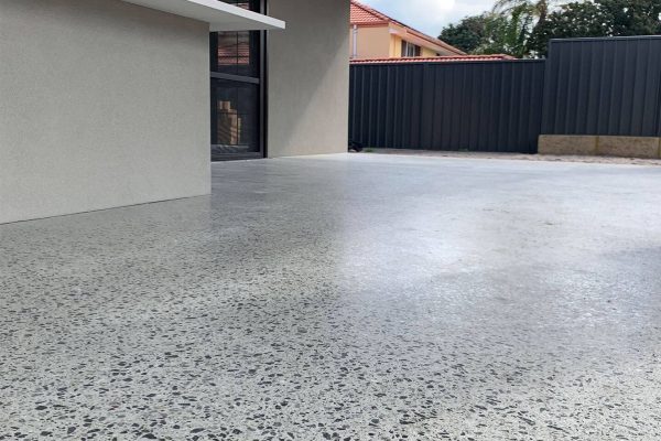 Honed concrete garage floor in Clayton